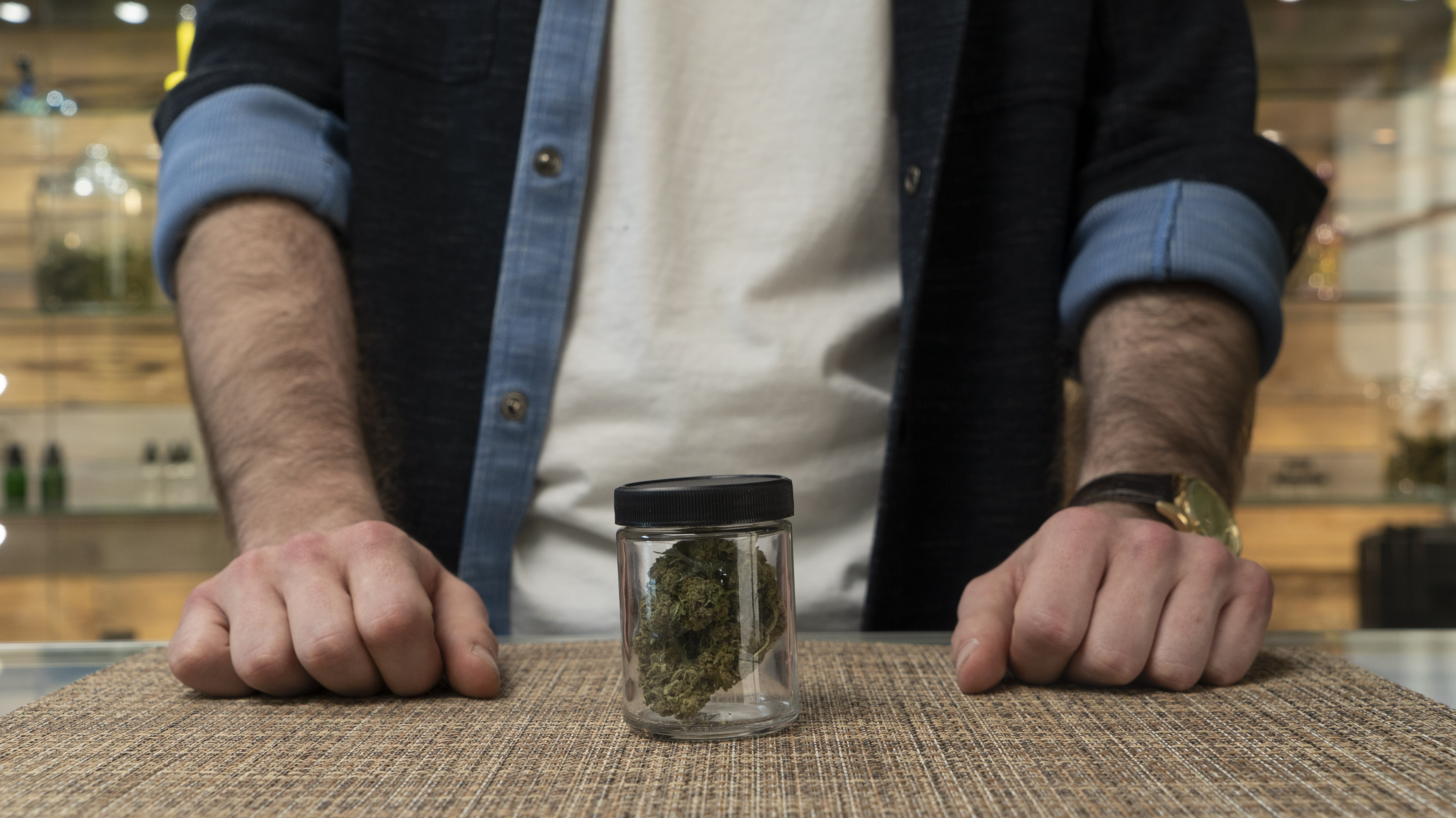 Buying cannabis in a dispensary